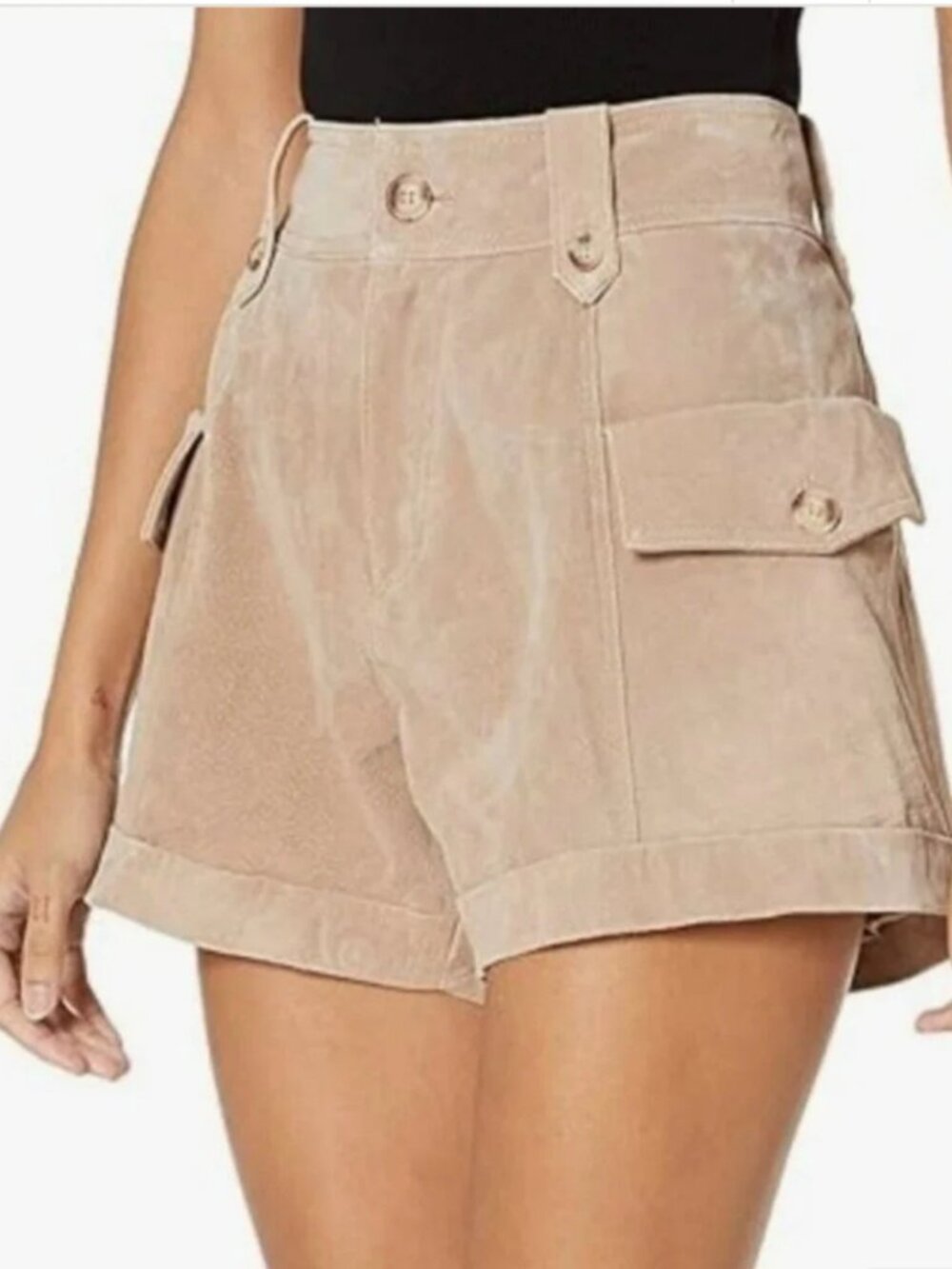 NWT BLANKNYC Genuine Suede Tan Shorts, Size 27